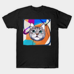 Abstract Artsy Cat T-Shirt
